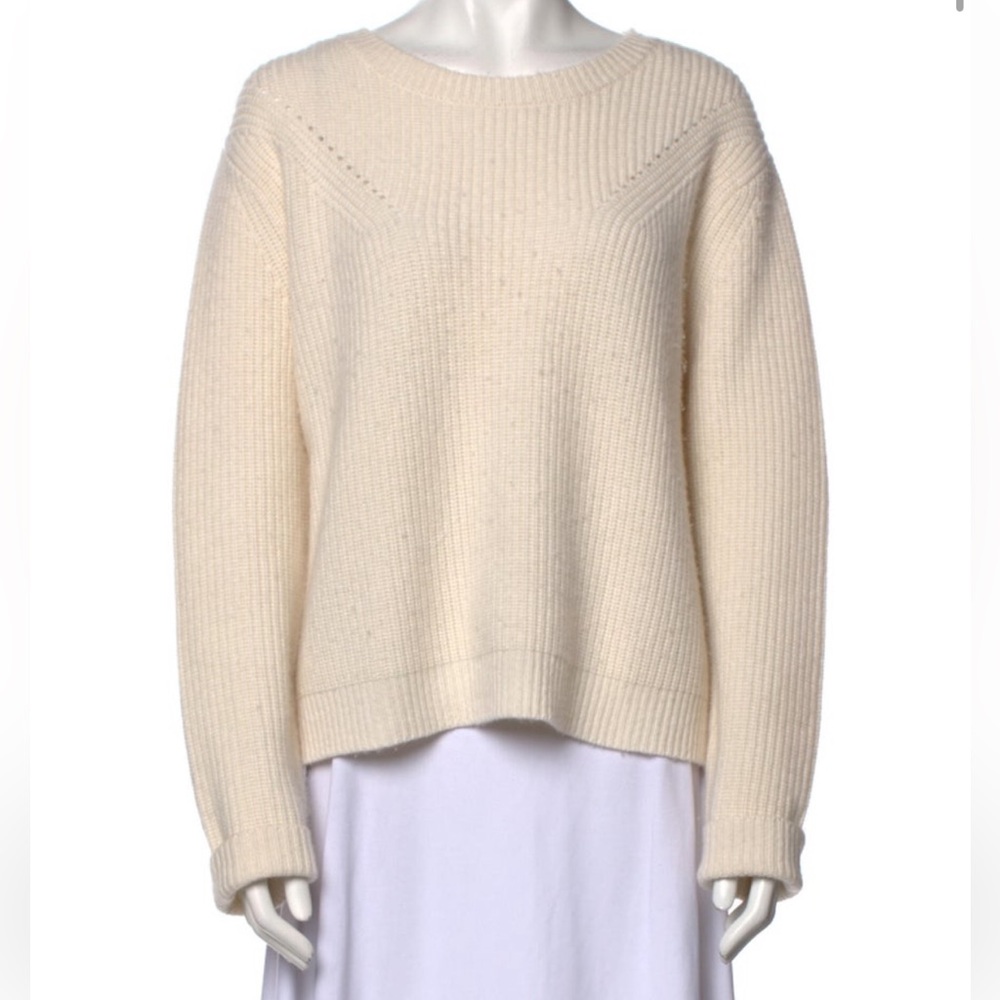 Nili Lotan 100% Cashmere Chunky Scoop Neck Sweater